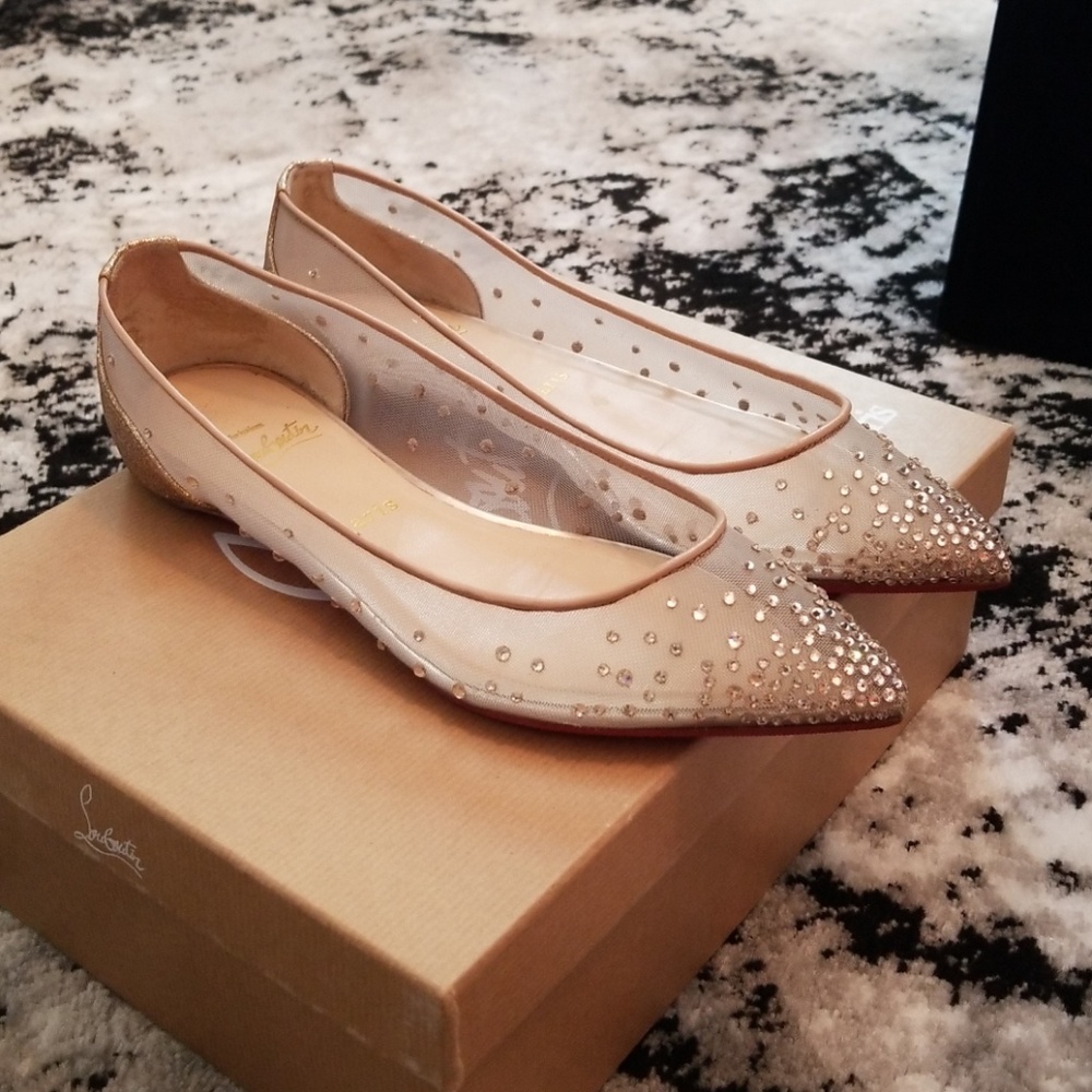 Christian Louboutin body strass flats